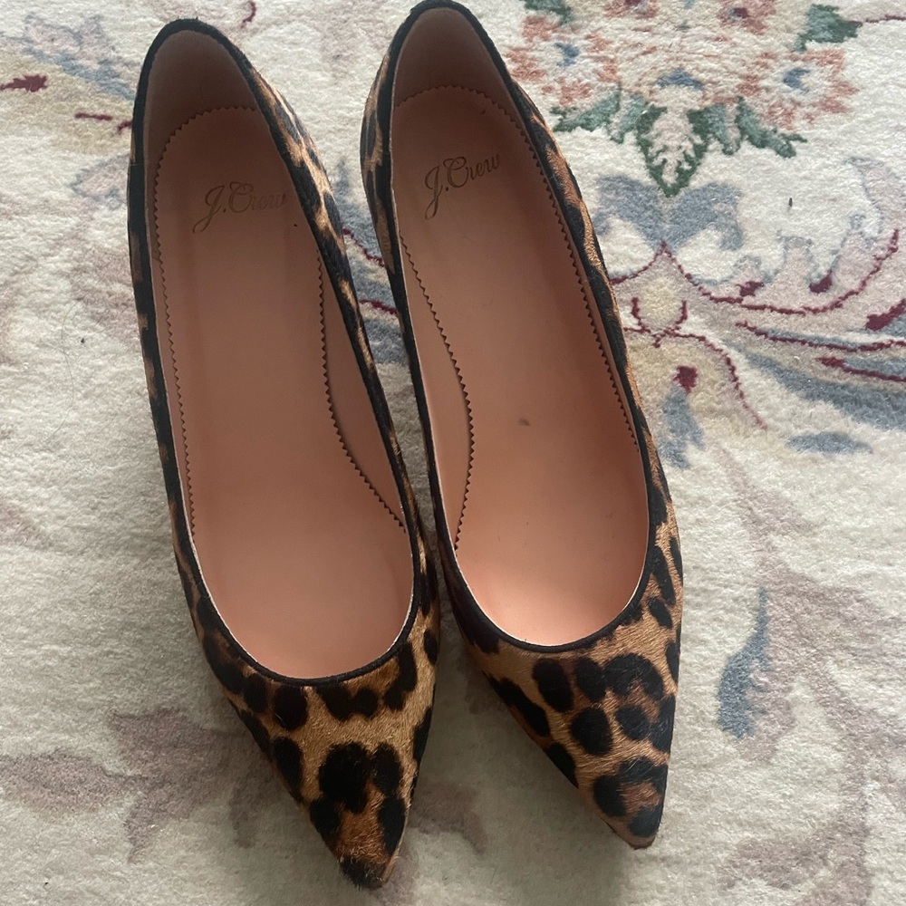 J. Crew Animal Print new kitten heel
